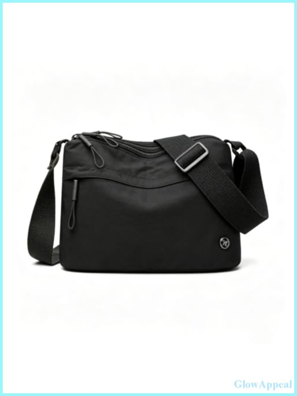 Nylon Shoulder Bag Zipper Closure Ultra-light Adjustable Wide Strap Crossbody
